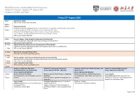 World Literatures and the Global South Conference Friday 23Rd August – Sunday 25Th August 2019 Program Schedule and Maps