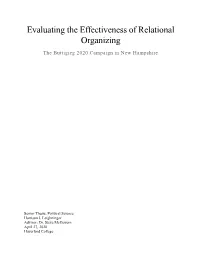 Evaluating the Effectiveness of Relational Organizing