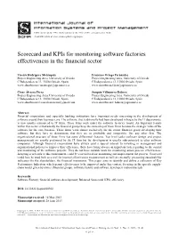 Scorecard and Kpis for Monitoring Software Factories Effectiveness in the Financial Sector