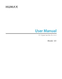User Manual HD Digital Satellite Receiver