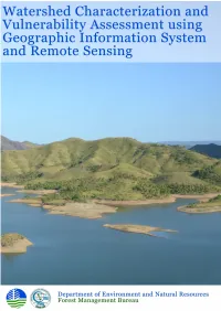 Watershed Characterization and Vulnerability Assessment Using Geographic Information System and Remote Sensing