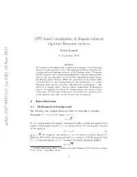 GPU-Based Visualization of Domain-Coloured Algebraic Riemann Surfaces