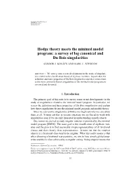 Hodge Theory Meets the Minimal Model Program: a Survey of Log Canonical and Du Bois Singularities