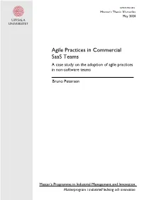 Agile Practices in Commercial Saas Teams