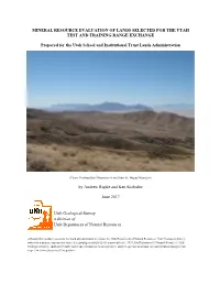 Mineral Resource Evaluation Report