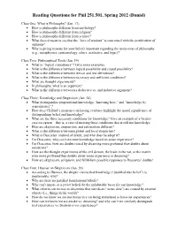 Reading Questions for Phil 251.501, Spring 2012 (Daniel)