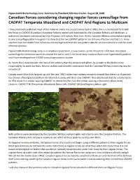 Canadian Forces Considering Changing Uniform Camouflage From