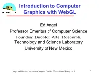 Introduction to Computer Graphics with Webgl