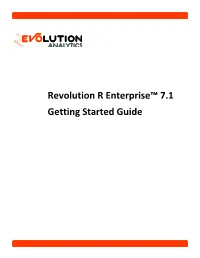 Revolution R Enterprise™ 7.1 Getting Started Guide