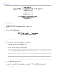 DXC Technology Company (Name of Registrant As Specified in Its Charter)