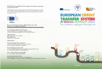 Medical University – Sofia the Common Language of Recognition the Common Language of Recognition