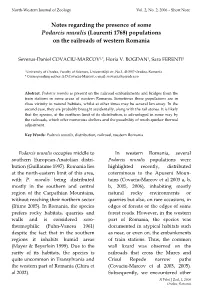 Notes Regarding the Presence of Some Podarcis Muralis Populations On