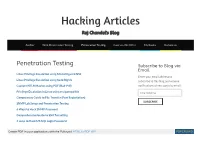 Penetration Testing, Metasploit Tutorial, Metasploit Hacking,Pentest