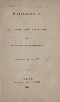 Proceedings of the Democratic State Convention