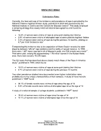 Rape Fact Sheet