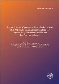 Regional Status Pest Surveillance in the Context of ISPM No. 6