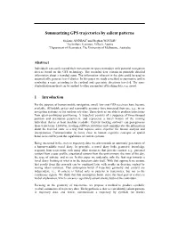 Summarizing GPS Trajectories by Salient Patterns