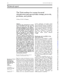 Technical Report the Vitek Analyser for Routine Bacterial Identification And