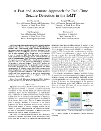 A Fast and Accurate Approach for Real-Time Seizure Detection in the Iomt