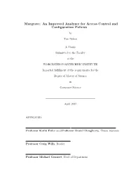 An Improved Analyzer for Access-Control and Conﬁguration Policies