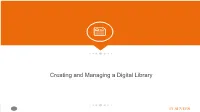 Creating and Managing a Digital Library
