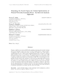 Bounding the Search Space for Global Optimization of Neural Networks Learning Error: an Interval Analysis Approach