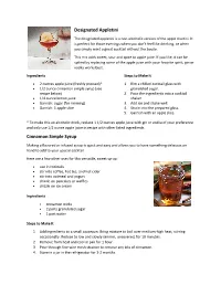 Designated Appletini Cinnamon Simple Syrup