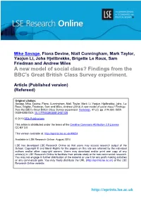 Findings from the BBC's Great British Class Survey Experiment