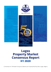 Lagos Property Market Consensus Report (H1 2020)