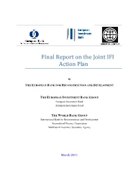 Progress Report on the Joint IFI Action Plan