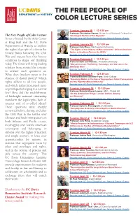 The Free People of Color Lecture Series