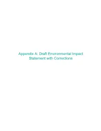 Appendix A: Draft Environmental Impact Statement with Corrections