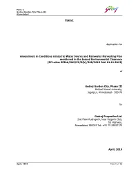 Form I Application for Amendment in Conditions Related to Water Source