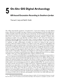 On-Site GIS Digital Archaeology GIS-Based Excavation Recording in Southern Jordan