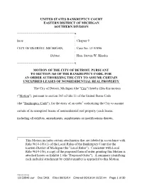 5461 Filed 06/19/14 Entered 06/19/14 16:52:44 Page 1 of 30 the "Assumed Leases").2 in Support of This Motion, the City Respectfully Represents As Follows