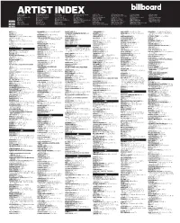 ARTIST INDEX(Continued)