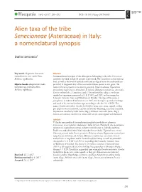 Asteraceae) in Italy: a Nomenclatural Synopsis