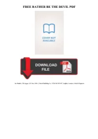 Free Rather Be the Devil Pdf