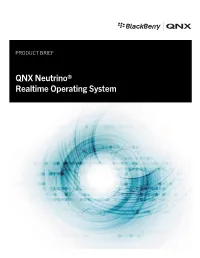 QNX Neutrino® Realtime Operating System