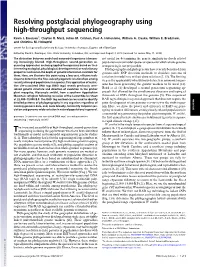 Resolving Postglacial Phylogeography Using High-Throughput Sequencing