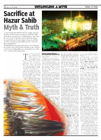 Sacrifice at Hazur Sahib Myth & Truth
