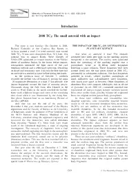 2008 TC3: the Small Asteroid with an Impact
