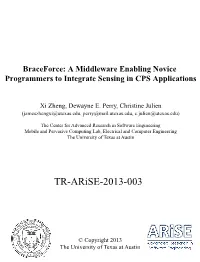 A Middleware Enabling Novice Programmers to Integrate Sensing in CPS Applications