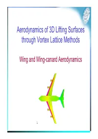 Aerodynamics of 3D Lifting Surfaces Through Vortex Lattice Methods