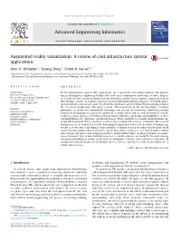 Augmented Reality Visualization: a Review of Civil Infrastructure System Applications ⇑ Amir H