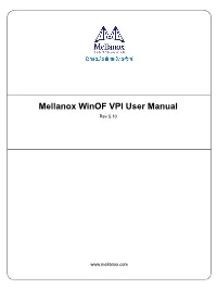 Mellanox Winof VPI User Manual Rev 5.10