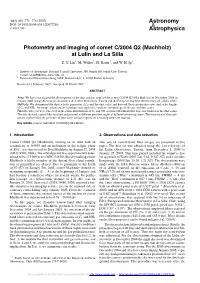 Photometry and Imaging of Comet C/2004 Q2 (Machholz) at Lulin and La Silla