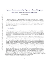 System Size Expansion Using Feynman Rules and Diagrams