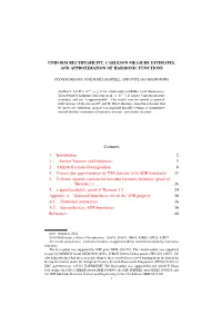 Uniform Rectifiability, Carleson Measure Estimates, and Approximation of Harmonic Functions