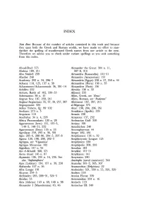 Because of the Number of Articles Contained in This Work and Because They Span Both the Greek and Roman Worlds, We Ha